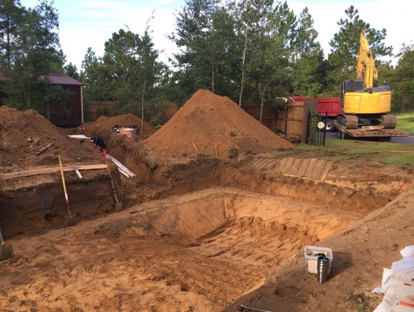 Pool Site Excavation in Foley